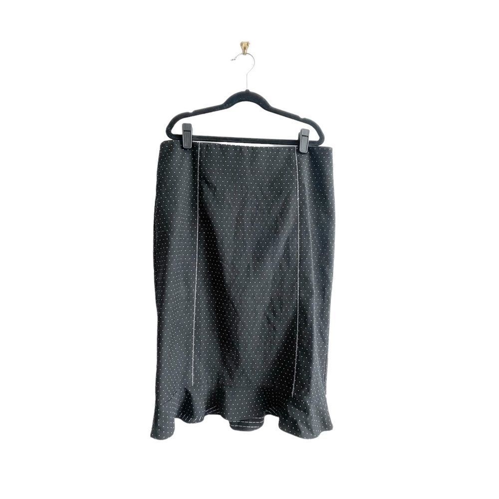 bebe Black and White Polka Dot Pencil Skirt